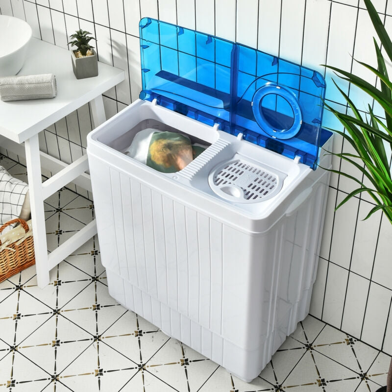Costway Semi-Automatic Washer Dryer Machine Portable with Built-in Drain Pump New