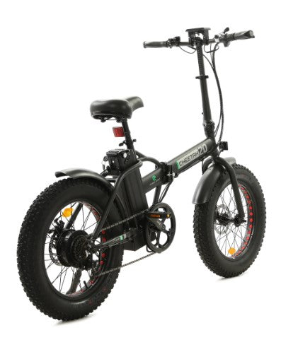 Ecotric Cheetah E-Bike 48V 13AH 500W 20 MPH 20" Fat Tire with Suspension Fork, and Foldable Suspension Seat Post LCD Display Matte Black New