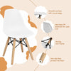 Children's DSW dining chair with white PP backrest and beech legs, ideal for nurseries and playrooms.