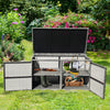 88 Gallon Garden Patio Rattan Storage Container Box - Gallery View 1 of 12