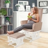 Baby Nursery Relax Rocker Rocking Chair Glider and Ottoman Cushion Set-Pink - Gallery View 1 of 14