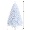 6ft iridescent tinsel artificial Christmas tree with 792 branch tips, perfect for festive home or office decoration.