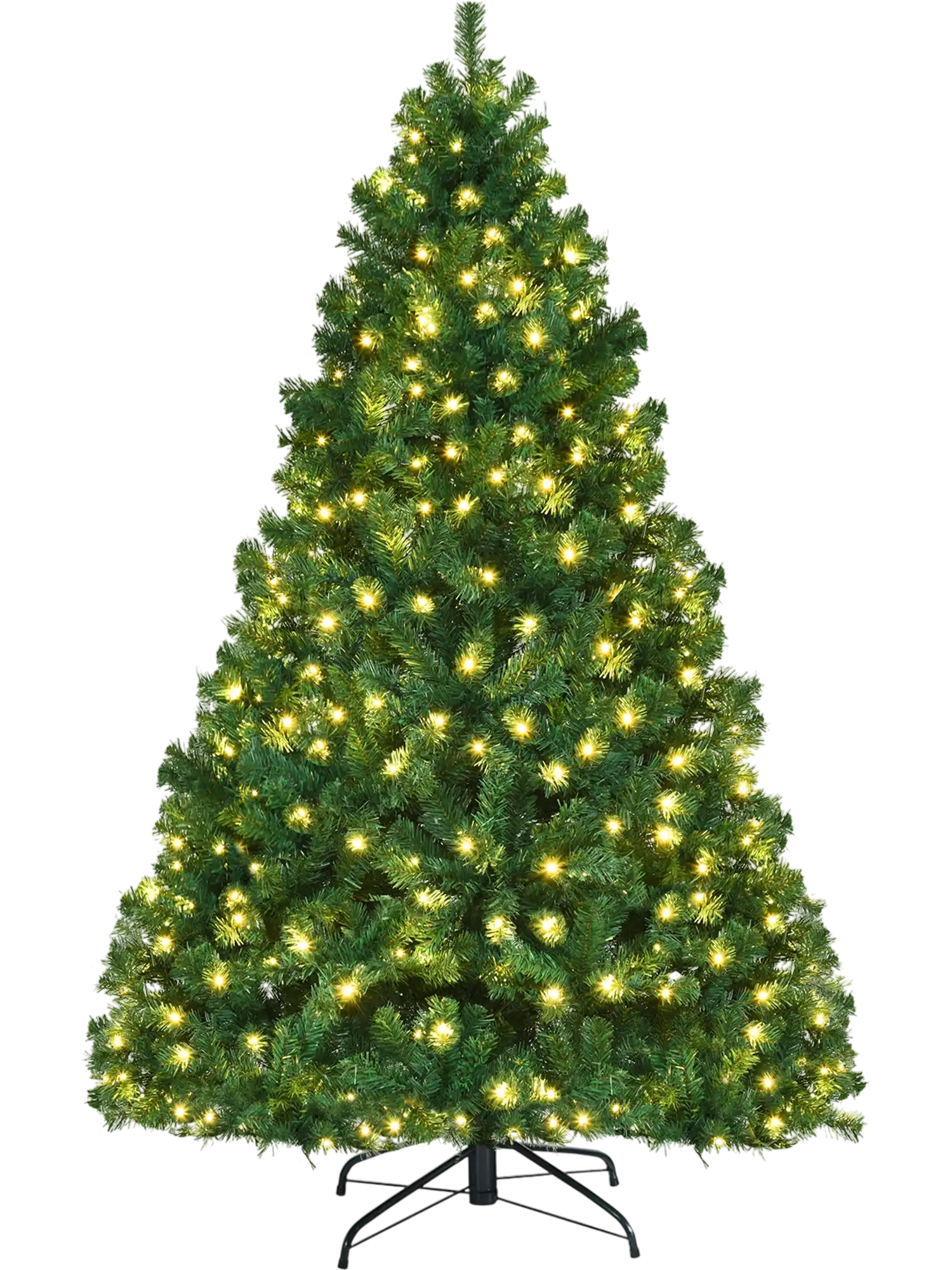 Costway Pre-lit Artificial Christmas Tree w/ LED Lights 61437520 New