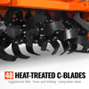 80 in Heavy Duty Rotary Tiller,  3 Point Hitch Cat.2,  Gear Drive,  PTO Shaft Included with Slip Clutch,  40-80 HP,  HRT80