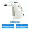 Multipurpose 1400W steam cleaner in gray with transparent tank, ideal for chemical-free cleaning in various rooms.