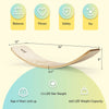 Curved 12-inch wobble board made of natural birch wood, suitable for balance training and versatile play for all ages.
