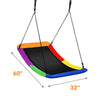 Multicolor 60-inch platform tree swing with durable Oxford fabric and adjustable ropes, perfect for backyard fun.