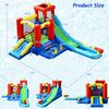 9-in-1 inflatable kids water slide bounce house with splash pool, climbing wall, and ball pit for outdoor summer fun.
