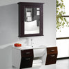 Wall-mounted bathroom storage mirror cabinet with two-tier design, magnetic lock, and durable construction for.