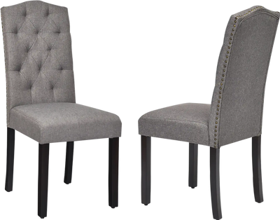 Costway Set of 2 Modern Tufted Dining Chairs Padded Seat 32960851 New