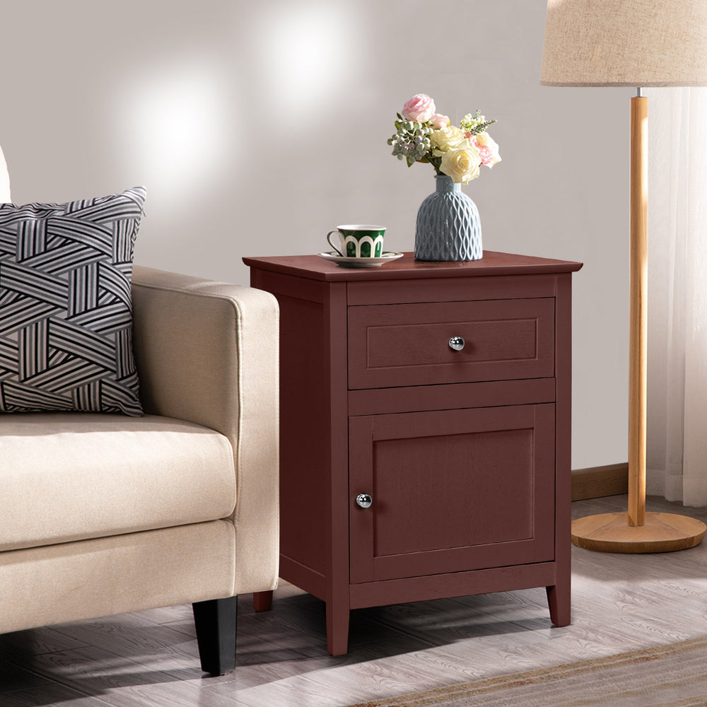 2-Tier Accent Table with Spacious Tabletop-Espresso - Gallery View 1 of 10