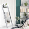 4-Tier Wall Leaning Ladder Shelf Stand-Gray - Gallery View 1 of 10