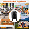 Insulated 2.6 Gal beverage dispenser in black with handles, ideal for parties, camping, and catering events.