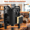 Insulated beverage dispenser with triple-layer insulation, 2.6-gallon capacity, and convenient handles for easy.