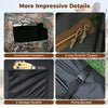 Close-up of the 2-way smooth zippers and fixing buckles on the 2-6 person hunting blinds for easy access and secure.