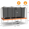 Costway Rectangular Trampoline 8' x 14' with Safety Enclosure Net and Ladder New