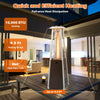Compact 10000 BTU portable steel tabletop patio heater with glass tube, 360° heating for up to 4.5 sq.ft.
