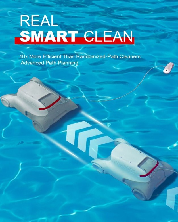 Genkinno P1 Cordless Robotic Pool Cleaner for Above and In Ground Pools White New