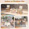 Costway Boho Dining Chair Set of 2 with Teak Wood Structure New