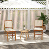 Costway Boho Dining Chair Set of 2 with Teak Wood Structure New