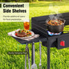 2 Burner Propane Gas Stove with convenient side shelves and sturdy hanging pegs, ideal for outdoor cooking and BBQ.