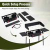 2 Burner Propane Gas Stove with quick setup, adjustable flame control, and protective wind shield for outdoor cooking.