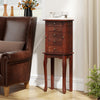 2 Colors Armoire Storage Standing Jewelry Cabinet with Mirror-Brown - Gallery View 1 of 10