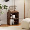 2-Cube Bookcase Floor Standing Open Bookshelf with 5-Position Adjustable Shelf-Brown - Gallery View 1 of 10