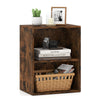 2-cube bookshelf in brown with adjustable shelf, ideal for organizing books and decorations in any space.