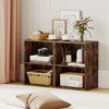 2-cube bookshelf in brown with adjustable shelves, perfect for organizing books and decorations in any room.