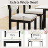 Extra wide seat of Sherpa upholstered dining chair with rubber wood frame, ideal for dining room or study use.