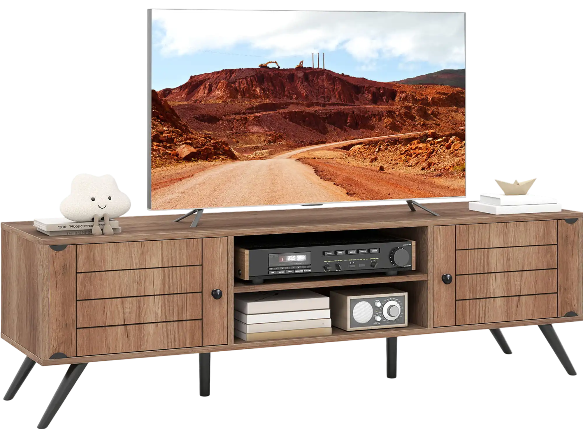 Costway 2-Door TV Stand for TVs up to 65