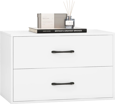 Costway 2-Drawer Stackable Storage Cabinet Dresser Chest with Handles 12089354 New