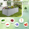 Metal rectangular raised garden bed measuring 71" x 36" x 24", ideal for growing flowers, vegetables, and herbs.