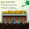 Metal rectangular raised garden bed with open bottom design, 71" x 36" x 24", ideal for flowers and vegetables.