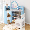 2-In-1 Kids Vanity Set with Lights for Toddlers 3+ Years Old-White - Gallery View 1 of 11