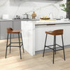 Set of 1/2 29 Inch Industrial Bar Stools with Low Back and Footrests-Set of 2 - Gallery View 1 of 8