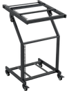 2 Layer Professional Audio Rack Mount with Adjustable Crossbars