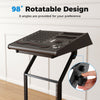 2-layer professional audio rack mount with 98° rotatable design, adjustable crossbars, and heavy-duty metal.