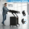 2-layer professional audio rack mount with adjustable crossbars and 4 swivel wheels for easy mobility in studios or.