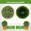 Artificial topiary ball with pink flowers, 17.5 inches, made of durable PE material, perfect for indoor and outdoor.