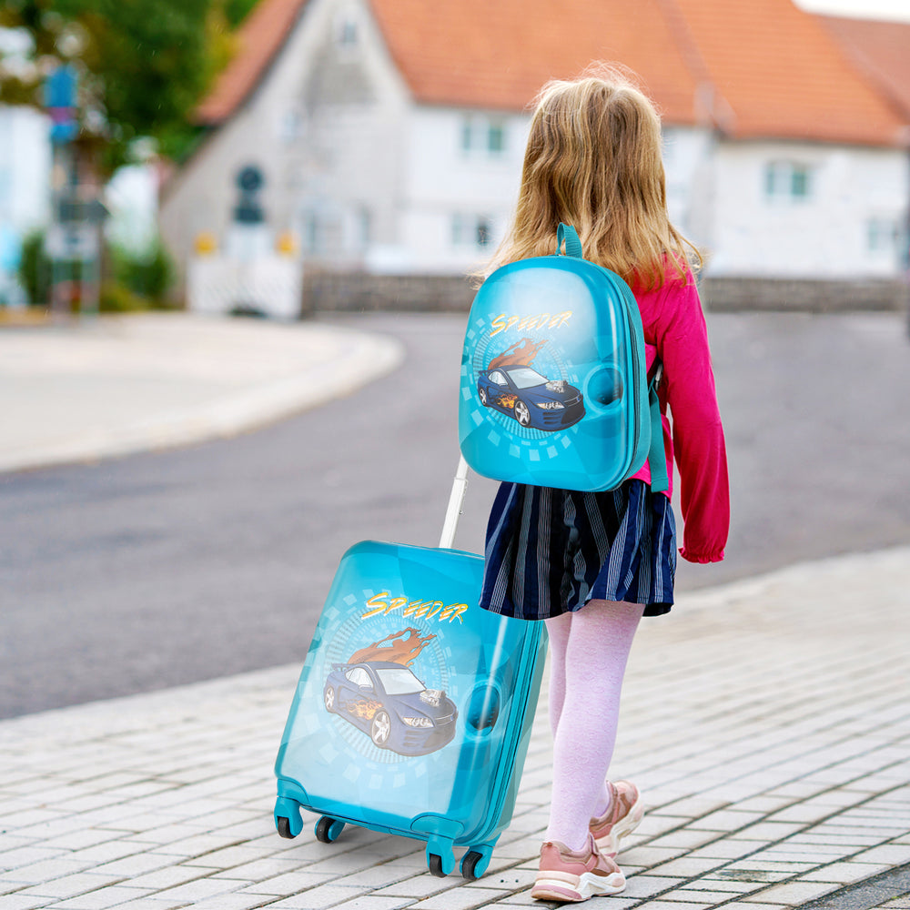 2 PCS Kid Luggage Set With Spinner Wheels for Children Boys Girls-Navy - Gallery View 1 of 10