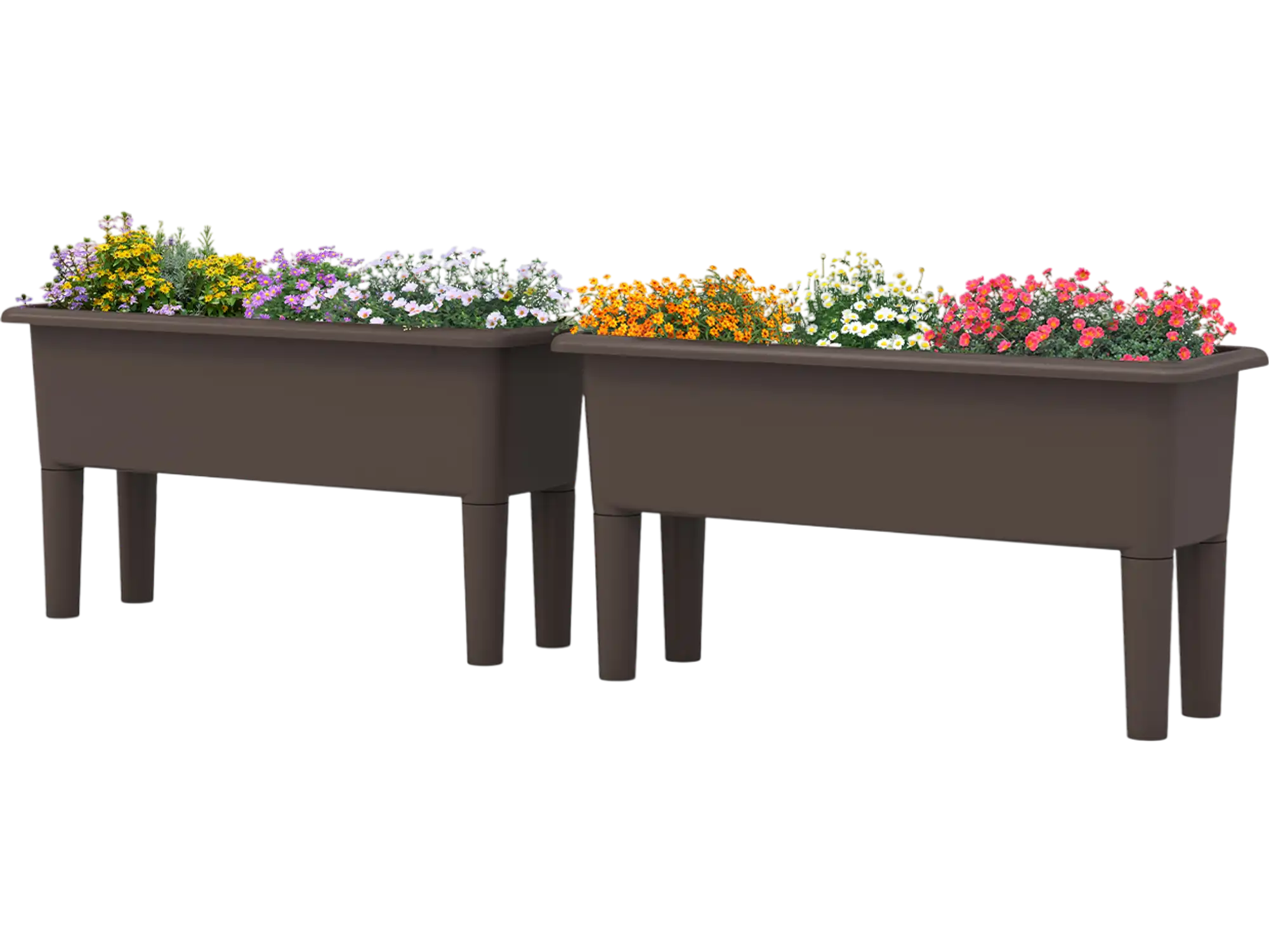 Costway 2-Pc Self-Watering Raised Garden Bed Planter Box w/ Detachable Legs 63578249 New