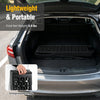 Low-profile car ramps with a 2.5"/6.5 cm lift, 22,000 lbs capacity, featuring an integrated handle for easy transport.
