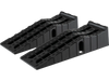 Portable 2-pack black car ramps with 6.4" lift height, 22,000 lbs capacity, ideal for vehicle maintenance tasks.