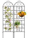 2 Pack 71" x 20" Metal Garden Trellis for Outdoor Climbing Plants