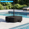 Black 2-pack umbrella base weight sandbags made of durable 900D oxford fabric, designed for stable patio umbrella.