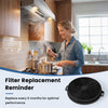 Activated carbon filter for ductless range hood, designed for smoke filtration and easy tool-free installation.