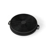 Activated carbon filter for ductless range hood featuring triple layers and twist-lock installation for easy replacement.