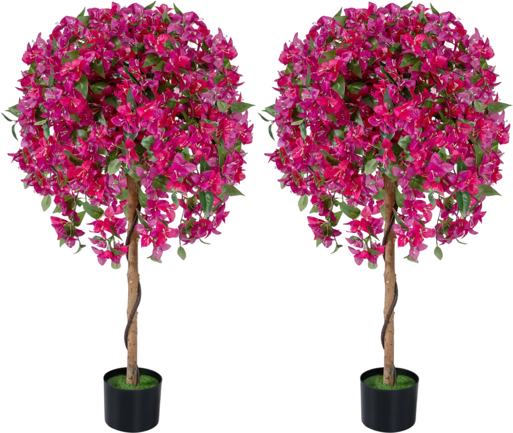 Costway 2 Pack Artificial Azalea Trees Faux Floral Plants Blooming Flowers 27844734 New